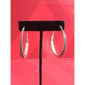 ELIZABETH & JAMES HOOP sterling EARRINGS Silver 925